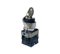 JBBQCEVHT XB2-BG33 BG23 BG35 Interruptor de botón metálico con Llave giratoria, selector 3 Posiciones autobloqueo, 2NO, 1NO, 1NC, 10A, instalación en 22 mm(2 Position 2no,1pc)