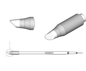 JBC Punta de soldadura Serie C245, forma redonda, C245812/diámetro de 3,0 mm, biselada, 20 mm más larga C245812 (cartucho de soldadura, cartucho de soldadura, cartucho de loet 2245 2045, sin plomo)