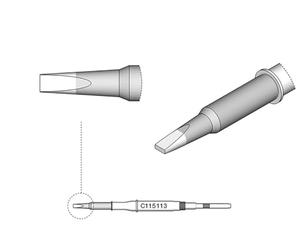 JBC Tools C115113 - Punta de soldar con forma de cincel, punta recta, tamaño 0,3 mm, contenido 1 unidad