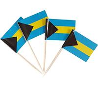 JBCD 200 piezas de palillos de dientes de la bandera de Bahamas Banderas Bahamas, decoraciones de magdalenas, decoración de palillos de cóctel con banderas pequeñas, palillos de palillos de palillos