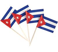 JBCD Bandera de Cuba para palillos de dientes, mini banderas pequeñas para cupcakes, 200 unidades