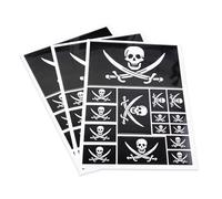 JBCD Calcomanía de bandera pirata Jack Rackham para coche, accesorios de decoración de coche, paquete de 3