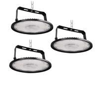 JBdusn 300W UFO LED Lámpara de Alta Bahía, 3 Pack Foco de Exterior 360LEDs Naves Industriales, 6500K Taller Lámpara Impermeable IP65 Iluminación Para Garaje Fábrica Taller
