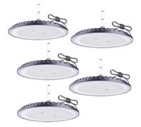JBdusn 5pcs Campana LED Industrial UFO 200W, 6000K-6500K Blanco Frío, IP65 Impermeable, Foco LED de Alta Bahía para Nave Industrial, Taller, Almacén, Garaje, Fábrica y Área Comercial