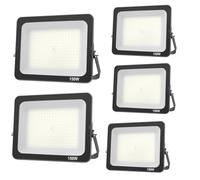 JBdusn 5pcs Foco LED Exterior 150W, Foco Proyector LED IP66 Impermeable Luz LED Exterior 6500K Blanco Frío, Iluminación de Seguridad para Casa,Patio,Garaje,Terraza
