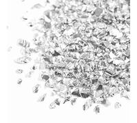 JBEIY Brillo de Vidrio Triturado Plata para Resina Epoxi, 200 g 2-4 mm Purpurina Gruesa Metálica Irregular, para Relleno de Resina, Relleno de Jarrones, Fabricación de Manualidades