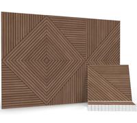 JBER Paneles acústicos, 6 unidades, autoadhesivos, decorativos, insonorizantes, paneles de pared para oficina, estudio de grabación, sala de estar, dormitorio, 180 x 120 cm, teca