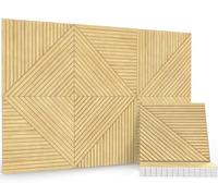 JBER Paneles acústicos, 6 unidades, autoadhesivos, decorativos, insonorizantes, paneles de pared para oficina, estudio de grabación, sala de estar, dormitorio, 180 x 120 cm, madera de roble