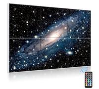 JBER Paneles acústicos artísticos con destellos de luz de estrellas, paquete de 6 pinturas de pared autoadhesivas para decoración de celdas, paneles de prueba de sonido para estudio grabación