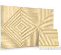 JBER Paneles Acústicos, Pack de 6 Paneles Decorativos Autoadhesivos de Insonorización, Paneles Absorbentes de Sonido para Pared para Oficina, Estudio de Grabación, Sala de Estar, Dormitorio, 180 x 120