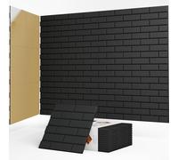 JBER Paquete de 12 paneles acústicos autoadhesivos, paneles a prueba de sonido de ladrillo, paneles de pared acústicos de alta densidad para estudios de grabación, sala de juegos, hogar, oficina, 30 x