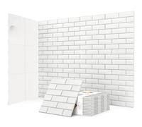JBER Paquete de 12 paneles acústicos autoadhesivos, paneles a prueba de sonido de ladrillo, paneles de pared acústicos de alta densidad para estudios de grabación, sala de juegos, hogar, oficina, 30 x