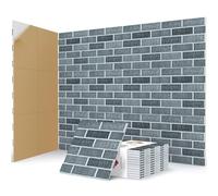 JBER Paquete de 12 Paneles Acústicos Autoadhesivos, Paneles Insonorizantes de Ladrillo, Paneles Acústicos de Pared de Alta Densidad para Estudios de Grabación, Sala de Juegos, Hogar, Oficina