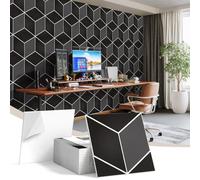 JBER Paquete de 12 paneles acústicos, paneles autoadhesivos a prueba de sonido para paredes, impresión 3D texturizada decorativa, azulejos de absorción de sonido para estudio de grabación, oficina