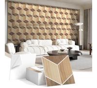 JBER Paquete de 12 paneles acústicos, paneles autoadhesivos a prueba de sonido para paredes, impresión decorativa de grano de madera, azulejos de absorción de sonido para estudio de grabación