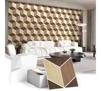 JBER Paquete de 12 paneles acústicos, paneles autoadhesivos a prueba de sonido para paredes, impresión decorativa de grano de madera, azulejos de absorción de sonido para estudio de grabación