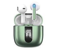 JBES Auriculares inalambricos Bluetooth, diafragmas de 13mm con Big Bass, Reproducción 60H, Cascos Bluetooth 5.4, IP5, 4 micros para Llamadas nítidas Aptos para iPhone y Android(Verde Claro)