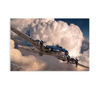 JBGQGAG B-17 Flying Fortress - Lienzo decorativo para pared, pinturas para sala de estar, dormitorio, decoración de 30 x 45 cm