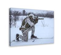 JBGQGAG Póster de esquí de comando sobre lienzo, decoración de pared, pinturas para sala de estar, dormitorio, decoración de 60 x 90 cm