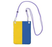 JBJGKHLP Bandolera ligera y delgada con estampado de bandera de Ucrania, resistente al agua, para viajes y uso al aire libre, Purple, Talla única