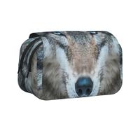 JBJGKHLP Blue Eyes - Estuche versátil con estampado de lobo de gran capacidad para guardar maquillaje, artículos de aseo de viaje, oficina