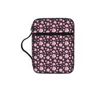 JBJGKHLP Bolsa de almacenamiento de la Biblia con estampado de flores rosas y flores, impermeable, regalo religioso para hombres y mujeres, hogar, iglesia, viajes
