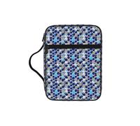 JBJGKHLP Bolsa de almacenamiento de la Biblia con estampado de hexágonos azules y diamantes, impermeable, regalo religioso para hombres y mujeres, hogar, iglesia, viajes