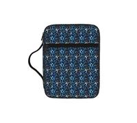 JBJGKHLP Bolsa de almacenamiento de la Biblia con estampado de mariposas azules y flores blancas, impermeable, regalo religioso para hombres y mujeres, hogar, iglesia, viajes