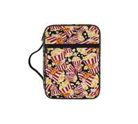 JBJGKHLP Bolsa de almacenamiento de la Biblia con estampado de palomitas de maíz, impermeable, regalo religioso para hombres y mujeres, hogar, iglesia, viajes