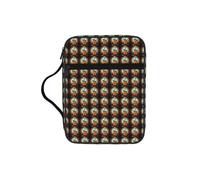 JBJGKHLP Bolsa de almacenamiento de la Biblia con impresión de instrumentos musicales para guitarra, bajo, música, regalo religioso impermeable para hombres y mujeres, hogar, iglesia, viajes