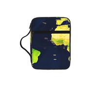 JBJGKHLP Bolsa de almacenamiento de la Biblia con impresión de mapa del mundo, impermeable, regalo religioso para hombres y mujeres, hogar, iglesia, viajes
