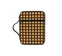 JBJGKHLP Bolsa de almacenamiento de la Biblia con nota musical dorada con estampado de estrella brillante caída, impermeable, regalo religioso para hombres y mujeres, hogar, iglesia, viajes