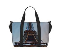 JBJGKHLP Bolsa de mano versátil con estampado de la Torre Eiffel de París para hombres y mujeres, ligera, a la moda, para fin de semana, viajes, gimnasio, impermeable
