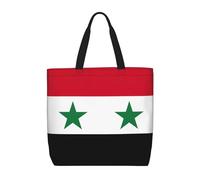 JBJGKHLP Bolsa organizadora extragrande con estampado de bandera de la República Árabe Siria, unisex, reutilizable, respetuosa con el medio ambiente