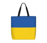 JBJGKHLP Bolsa organizadora extragrande con estampado de bandera de Ucrania, unisex, reutilizable, respetuosa con el medio ambiente