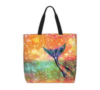 JBJGKHLP Bolsa organizadora extragrande con estampado de cola de sirena, unisex, reutilizable, respetuosa con el medio ambiente