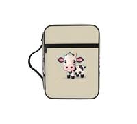 JBJGKHLP Bonita bolsa de almacenamiento de la Biblia con estampado de vaca blanca, impermeable, regalo religioso para hombres y mujeres, hogar, iglesia, viajes