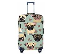 JBJGKHLP Bonito protector de equipaje elástico universal con estampado de carlino chihuahua, impermeable, viajes, negocios, vacaciones, Black, XL, Equipaje de mano