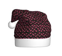 JBJGKHLP Bonito sombrero de Navidad con estampado de flamencos rosados para adultos, unisex, festivo, para fiesta de Navidad, adorno y bola de vacaciones