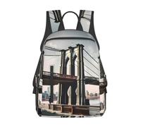 JBJGKHLP Brooklyn Bridge S Print - Mochila ligera unisex para viajes, gimnasio, trabajo, al aire libre