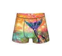 JBJGKHLP Calzoncillos con estampado de cola de sirena para hombre, transpirables, cómodos, para uso diario, casual, correr, fitness, uso diario, Negro, M