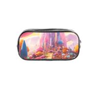 JBJGKHLP Candy Land Print - Estuche transparente para lápices para niños y niñas, suministros de oficina, bolsa transparente para artículos de papelería