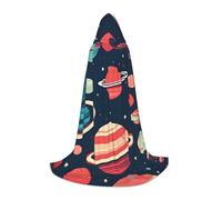 JBJGKHLP Capa con capucha con estampado de planetas del espacio exterior, unisex, disfraz de cosplay para carnaval y celebraciones de temporada