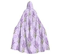 JBJGKHLP Capa con capucha con estampado de sello de lavanda, unisex, disfraz de día festivo, carnaval, fiesta, decoración temática