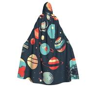 JBJGKHLP Capa con capucha para adultos, diseño de planeta del espacio exterior, disfraz de carnaval, cosplay, boda, fiesta, celebraciones al aire libre