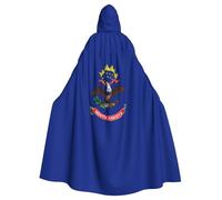 JBJGKHLP Capa con capucha unisex transpirable con estampado de la bandera del estado de Dakota del Norte, para Halloween, festivales de cosplay