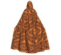 JBJGKHLP Capa de manga larga unisex con capucha para adultos, con estampado de leopardo y tigre naranja, Halloween, Navidad, carnaval, fiestas temáticas