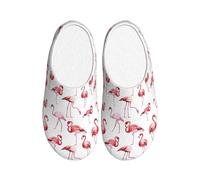 JBJGKHLP Chanclas lavables unisex con estampado de flamencos, con suela TPR, zapatos de hotel lindos para invitados