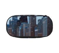 JBJGKHLP Chicago Print - Práctico estuche para lápices, bolsas de almacenamiento para bolígrafos, artículos esenciales para la escuela y la oficina, Black, Talla única, Organizador de bolsas