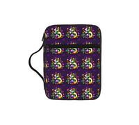 JBJGKHLP Colorida bolsa de almacenamiento de la Biblia con estampado de notas musicales, impermeable, regalo religioso para hombres y mujeres, hogar, iglesia, viajes